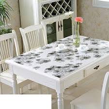Pvc Table Mat Table Cloth Waterproof Burn Proof Oil Proof Disposable Glass Plastic Table Mat Crystal Table Cloth K 90x130cm 35x51inch