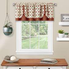 Natural tie up valance, farmhouse valance, kitchen valance, nursery room valance, kitchen tan country independence day kitchen curtains country star rod pocket cotton appliqued. Achim Callie 14 In L Polyester Window Curtain Valance In Spice Tan Cipv14st12 The Home Depot