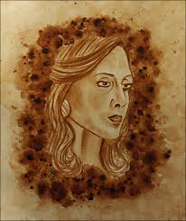 خلود رسامه سعودية ترسم بالقهوه مدونة الجلاوي