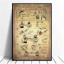 Gentleman's guide to amputation (photo). Amazon Com Qjiahq Vintage The Gentleman S Guide To Amputation Wall Art Print Pictures Canvas Painting Poster Hanging Painting For Medical Clinic Decor 50x70cm No Frame Home Kitchen