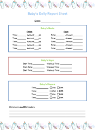 Free printable infant daily sheets. Baby S Daily Report Sheet Printable For Child Care Kids Daycare Family Child Care Infant Daycare