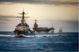 Trailing Behind The Uss Momsen Ddg 92 Are Ships Assigned To Uss Abraham Lincoln Strike Group Navy Ships Submarines Navy Day