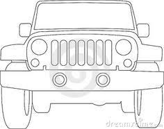 Black And White Jeep Wrangler Clipart Cartoon Jeep Clip Art Royalty Free Stock Image Jeep Truck Outline Jeep Drawing Jeep Truck Safari Jeep