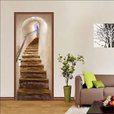 Sticker De Porte Trompe L Oeil Effet 3d Interieure Papier Peint Peintures Impermeable Amovible Autoco Trompe L Oeil Mural Tapisserie Trompe L Oeil Papier Peint