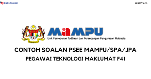 Penolong pegawai teknologi maklumat fa29 ke senarai jawatan  sijil dalam bidang teknologi maklumat atau prosesan data yang diiktiraf oleh kerajaan daripada politeknik tempatan atau kelulusan yang diiktiraf setaraf dengannya. Soalan Pegawai Teknologi Maklumat F41 Mampu Kerja Kosong Kerajaan