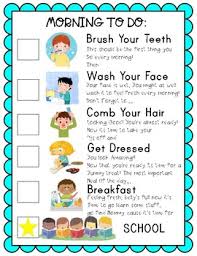 Homeschool Morning To Do Resposibility Chart