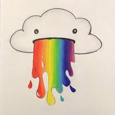 Don't forget to link to this page for attribution! 82 Draw A Cloud Puking Rainbows Rainbow Drawing Easy Drawings Drawings