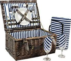 Pack everything you need for a picnic in the park, the beach or in your backyard! Wicker Picnic Basket For 2 Picnic Set For 2 Willow Hamper Service Gift Set For Camping And Outdoor Party Best Gift Amazon Ae