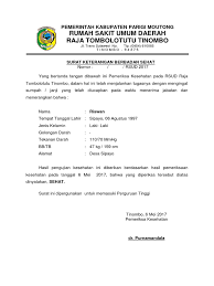 Untuk melihat file contoh surat keterangan sakit dari dokter yang tidak diproteksi dan bebas untuk diedit, silahkan anda kunjungi situs kami. Contoh Surat Keterangan Sehat Dari Desa Doc Nusagates