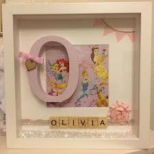 Disney Princess Personalized Princess Picture Frame Personalised Frame Girls Birthday Gift Girls Bedroom Personalised Frames Disney Frames Box Frame Art