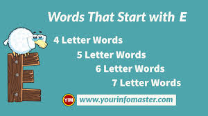 E · each · eagle · ear · early · earn · earring · earmuffs · earth Awesome Cool Words That Start With E Your Info Master