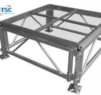 1m H 4x4ft Graphical Portable Clear Acrylic Stage Deck Platform