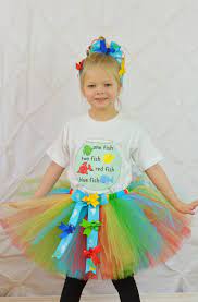 One Fish Two Fish Red Fish Blue Fish Dr Seuss Inspired Tutu Fish Sculpture Bow Rainbow Tutu Dr Seuss Diy Costumes Dr Seuss Costumes Character Costumes Diy