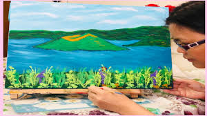 The philippine institute of volcanology and seismology (phivolcs) said it is almost unlikely for taal volcano to draw in water from the seas of oriental mindoro because the two. Acrylic Painting How To Paint Taal Volcano Lake How To Paint Grass Using Stensils Youtube