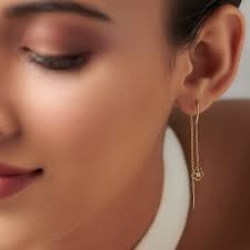 CaratLane Flora Diamond Sui Dhaga Earrings