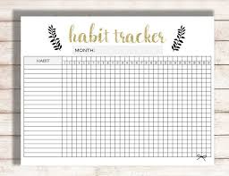 Editable Habit Tracker Printable Bullet Journal Habit Tracker Printable Habit Tracker Bullet Journal Bullet Journal Ideas Pages