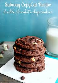 Subway Copycat Double Chocolate Cookies Recipe Recipe Double Chocolate Chip Cookie Recipe Chocolate Cookie Recipes Double Chocolate Cookies Recipe