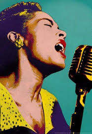 Amazon Com 11x17 Billie Holiday Blue Pop Art Music Poster Home Kitchen Jazz Poster Jazz Art Music Poster