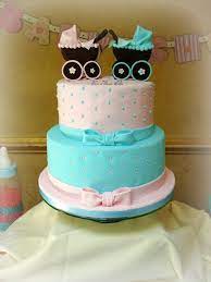 Pink Blue Baby Shower Twin Baby Shower Cake Pink Baby Shower Cake Baby Shower Cakes