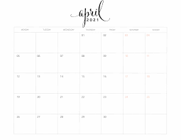 Monday, june 21, 2021 (week 25). Free Printable April 2021 Calendars World Of Printables
