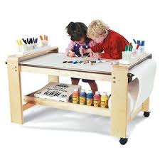 Art Table With Paper Roll Holder Kids Art Table Art Table Paper Roll Holders