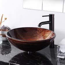 artistic tempered glass vessel sink