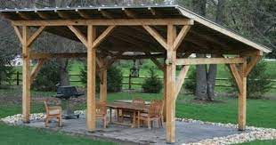 Simple Covered Outdoor Pavilion Timber Frame Pergola Pergola Outdoor Shelters