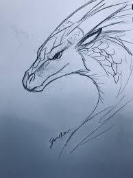 Cool dragon drawings dragon sketch easy drawings pencil drawings dragon head drawing dragon head tattoo drawings of dragons people drawings pencil art. Winter Dragon Sketch Wings Of Fire Wings Of Fire Dragons