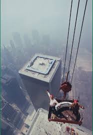 Iron Workers pose for a photo atop the North Tower of the World Trade  Center, 1973 [2700x3900] : rHistoryPorn