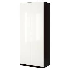 Two people are needed to assemble this furniture. Pax Wardrobe With 2 Doors Black Brown Fardal High Gloss White Ikea