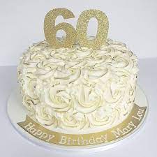 Linking arch with 40 inch tall 60 over cake table. Gold Rosette 60th Birthday Cake 60th Birthday Cake For Mom 60th Birthday Cakes Birthday Cake For Mom