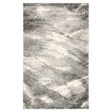 Black And White Mid Century Modern Rug Kruse Abstract Gray Ivory Area Rug Retro Rugs Area Rugs Grey Area Rug