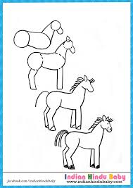 If you want to learn how to draw a horse, it will be no different. Horse Step By Step Drawing For Kids Indian Hindu Baby
