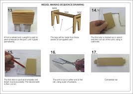Assembly starts with gluing some of the model pages or parts to heavier cardstock such as poster and mat board for rigidity. Sample Model Making Sequence Drawing Sheets The Layout
