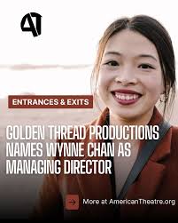 Wynne Chan began duties as @goldenthreadplays managing director in August,  and predecessor Michelle Mulholland will work with her through the end of  the year to support the transition. See our story for