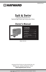 Maybe you would like to learn more about one of these? Hayward Salt Swim Sas Au Owner S Manual Pdf Download Manualslib