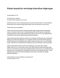 Contoh Pidato Peduli Lingkungan