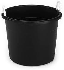 An innovative rope handle design does not pierce the bucket cavity, which means no leaks or hardware to fail. Amazon Com Homz Plastic Utlity Rope Handle Tub 17 Gallon Standard Black 2 Count Home Kitchen