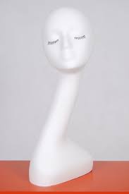 Female Mannequin Head With Long Neck Slanted Mannequin Heads Head Display Female Head