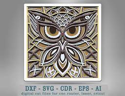 Free Free Layered Owl Mandala Svg SVG PNG EPS DXF File