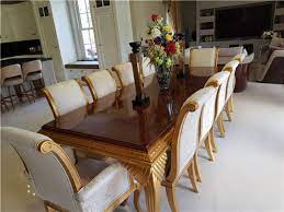 36 diameter & 55 length. Ekar Furniture Dining Room