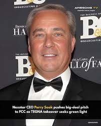 Perry Sook, founder and chief of Nexstar Media Group, has filed  applications with the Federal Communications Commission to transfer  broadcast licences from TEGNA Inc. in a move that could reshape local TV