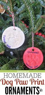 How Cute Are These Homemade Dog Paw Print Ornaments Make Some For Your Pet In No Time Dogs Diy Christmas Chr Paw Print Ornament Dog Paw Print Paw Ornament