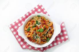 My kids and i love sprinkling pangrattato (fried bread crumbs) on top of the arrabiata sauce. Penne Arabiata Pasta Top View Isolated Stock Photo Picture And Royalty Free Image Image 127707703