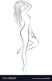 Sketch Of Nacked Woman Royalty Free Vector Image