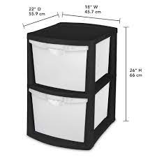 Slide these drawer bins and trays into office, bathroom, or. Sterilite 2 Bin Storage System Black Walmart Com Walmart Com