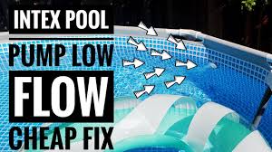 The pool pump isn't turning on or it's turning off while running. Intex Pool Pump Low Flow Cheap Fix Hack Youtube