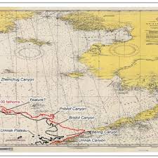 Nos Navigational Chart 9302 From 1948 Eastern Bering Sea