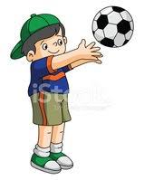 Kinder Spielen Fussball Clipart Bilder Vektor
