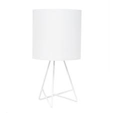 (2 pin plug) comes with an on/off switchlet your room look stunning & fabulous with this charming table lamp. Simple Designs Down To The Wire Table Lamp With Fabric Shade 13 5 In White Lt2066 Wow Rona